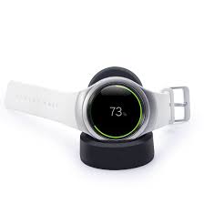 The retail package includes the wireless charging dock and a travel adapter. Robot Check Samsung Smart Watch Charging Dock Cell Phone Accessories