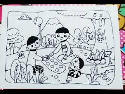 Gambarnya sederhana dan mudah untuk di warnai. Cara Menggambar Anak Bermain Permainan Tradisional Youtube