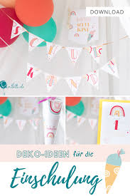 Hurra Schulkind Deko Ideen Tipps Und Druckvorlagen Zur Einschulung In 2020 Schuldekorationen Einschulung Feier Deko Schulanfang