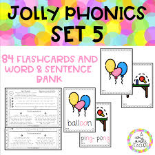 Each sheet provides activities for letter sound learning, letter formation, blending and segmenting. Jolly Phonics Set 5 Flashcards And Word Sentence Bank Mash Ie