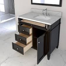 Check spelling or type a new query. Home Elements Birmingham 36 In W X 34 In H Bath Vanity In Espresso With Marble Vanity Top In White With White Basin Hkgb 107 36 E Cwmt The Home Depot Single Bathroom Vanity Marble
