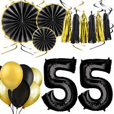 Geburtstag.weitere lustige geburtstags videosklicke hier: Dekoguru Produktset Schwarz Gold 55 Geburtstag