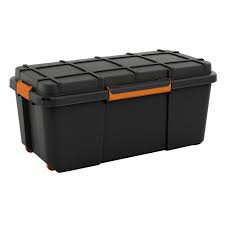 form flexi store black 74l plastic waterproof storage box departments diy at b q drapery hardware