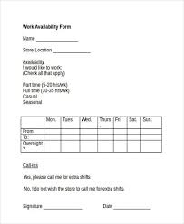 What may take time is selecting one that. Free 9 Sample Employee Availability Forms In Pdf Ms Word