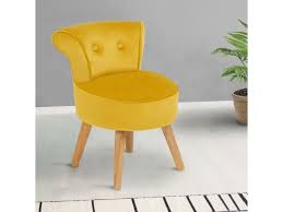 Fauteuil Crapaud En Velours Jaune Vente De Id Market Conforama