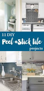 11 Diy Peel And Stick Tile Projects Weekend Craft Kitchen Backsplash Peel And Stick Stick On Tiles Diy Kitchen Backsplash