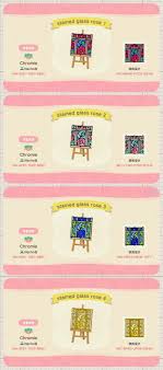 Chromie On Twitter Stained Glass Rose Design For Simple Panel And Golden Rose Path Animalcrossi Animal Crossing 3ds Animal Crossing New Animal Crossing