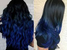 This silvery blue ombré is a great option if you love the cooler, icier tones in your hair. How I Improved My Navy Blue Ombre Hair In One Easy Lesson Layla Hair Shine Your Beauty