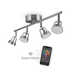 Shop Wi Fi Smart 4 Light Color Changing Led Integrated Track Lighting Kit Overstock 30538925