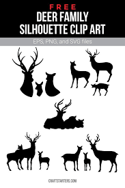 Free Free 108 Silhouette Deer Family Svg SVG PNG EPS DXF File