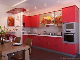 This is a small and cute modern kitchen with red matte finish for cabinets and matte solid white for the counter top. Modern Red Kitchen Cabinets Modern Kitchen Cabinet Design Elegant Kitchen Design Modern Kitchen