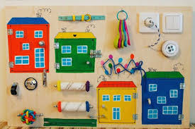 Occupe Le Conseil Maisons Activite Conseil Conseil Sensoriel Montessori Jouet Educatif Jouet En Bois Fine Beschaftigungsbrett Baby Zeug Spielzeug Diy