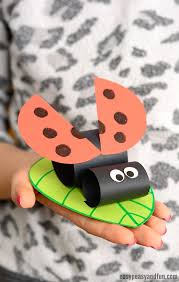Construction Paper Ladybug On A Leaf Easy Peasy And Fun In 2020 Construction Paper Crafts Cardboard Crafts Paper Crafts For Kids