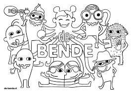 Daardoor gaan ze opeens van alles om zich heen. Bende Kleurplaten De Bende