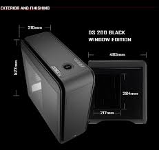Aerocool Ds200 Black Window Edition Black Windows Black Black Edition