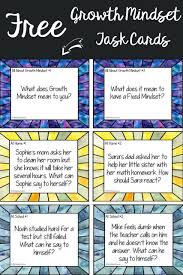 Growth Mindset Task Cards Free Sampler Teaching Growth Mindset Growth Mindset Growth Mindset Activities