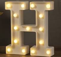 HXWEIYE Light Up Letters H, 8.57 Inch LED Marquee Letter ...
