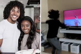 He's an athlete too, so we really understand. Simone Biles Boyfriend Cheering On Her During Her Historic Performance Is Goals And Gold