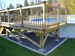 But again, i'm not fond of beaded liners, so i would plan the deck a little differently, if it were me. Easy Deck Footings For Above Ground Pool Decks