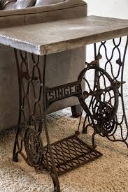 Concrete End Tables Sewing Table Antique Sewing Table Sewing Table Repurpose