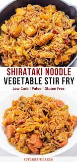 Shirataki Noodle Vegetable Stir Fry In 2020 Shirataki Recipes Low Carb Noodles Stir Fry Low Carb