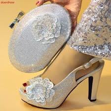 New Arrival African Wedding Shoes And Bag Set Black Color Italian Shoes With Matching Bags African Women Party Hxx1 11 In 2020 Wedding Shoes Party Shoes Pump Shoes