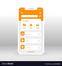 Orange Economy Ui Ux Gui Screen For Mobile Apps