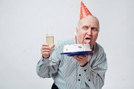 Senior man with birthday cake Stock Photo by ©pressmaster 107825850