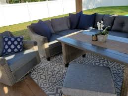 Broyhill Patio 5 Piece Cushioned Sectional All Weather Wicker Set Big Lots In 2020 Outdoor Furniture Sets Outdoor Living Space Deep Seating