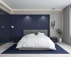 Blue accent wall master bedroom. 10 Elegant Dark Blue Accent Wall Ideas Roomdsign Com