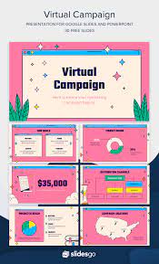 More animated ppt about cute free download for commercial. Design Your Virtual Campaign With This Cute Presentation For Google Slides And Pow Powerpoint Presentation Design Powerpoint Design Templates Powerpoint Design