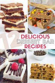 12 Easy Dessert Bar Recipes The Crafty Blog Stalker Dessert Bar Recipe Dessert Bars Recipes Easy Delicious Desserts