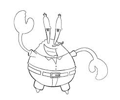 He is a red crab who lives in an anchor with his daughter, pearl, who is a young whale. Mr Krabs Say Hi Coloring Page Netart Coloring Pages Mr Krabs Coloring Pictures