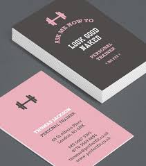 Personal trainer white dumbbell logo fitness business card. Browse Business Card Design Templates Design De Cartao Cartoes De Visita Criativos Cartao De Visita