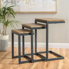 Noble House Deena Firwood Antique Nesting Tables Walmart Com In 2020 Nesting Tables C Table End Tables