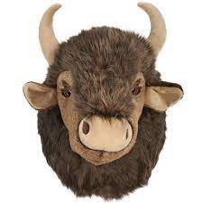 Brillo The Bison 15 Inch Stuffed Animal Plush Buffalo Head Wall Mount Bust By Tiger Tale Toys Large Stuffed Animals Plush Stuffed Animals Animal Heads