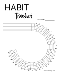 How often i actually do things, and not how often i think i do the same things. Circle Habit Tracker Printable Paper Trail Design