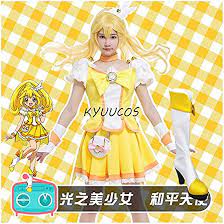 Amazon.co.jp: コスプレ衣装+靴☆スマイルプリキュア!☆キュアピース風cosplay : ホビー