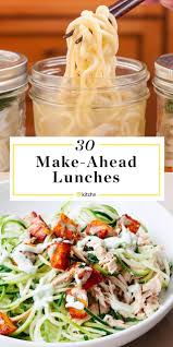 30 Make Ahead Lunches You Can Prep And Pack Tonight Dejeuner Sain Preparation Repas Dejeuner Collations De Dejeuner