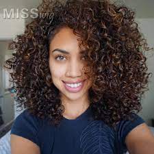 In tight, curly hair, each of these twist points becomes a weak link and very susceptible to breakage. Black Brown Curly Hair Wigs For Women Synthetic Wig Wish