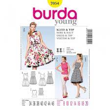Patron burda robe année 20. Patron Burda Style 7054 Robe Et Debardeur 34 46 Tissus Des Ursules