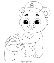 Coloring is another fun handwashing activity! Wash Hand Coloring Pages For Kids