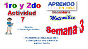 Mi libro mágico para fotocopiar en formato pdf: Aprendo En Casa 2021 1 Y 2 Grado Secundaria Matematica Semana 3 Actividad 7 Youtube
