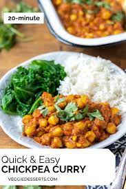 Easy Chickpea Curry Recipe Vegan Curry Recipes Curry Recipes Easy Chickpea Curry