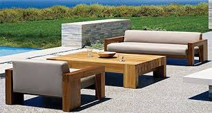 A contoured seat, wide arms and curved front for added comfort; Wooden Outdoor Furniture Beideo Com