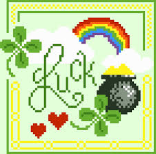 Two beginner cross stitch patterns for children to make for saint patrick's day (or other good luck or rainbow themes)! 10 St Patrick S Day Ideas Cross Stitching Cross Stitch Patterns Celtic Cross Stitch