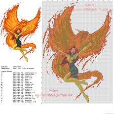 Grab your favorite free cross stitch patterns online here and be sure to share your finished project with us! Jean Grey Phoenix X Men Marvel Member Superhero Free Cross Stitch Pattern Home Painting Idea Free Cross Stitch Patterns Simple Unique Alphabets Baby