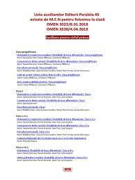 Escala auxiliares de biblioteca 2018. Auxiliare Avizate Men Ordin3022si3530