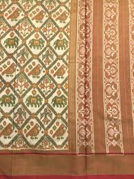 Tissue Cream Red 034 Pochampally Silk Saree - Shagun Silks & Sarees