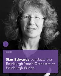 Sian Edwards conducts Holst's The Planets with @edinburgh_youth_orchestra  at Edinburgh Fringe @edfringe #conductor #edfringe